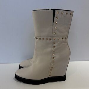 Elegant Studded Wedge Boots